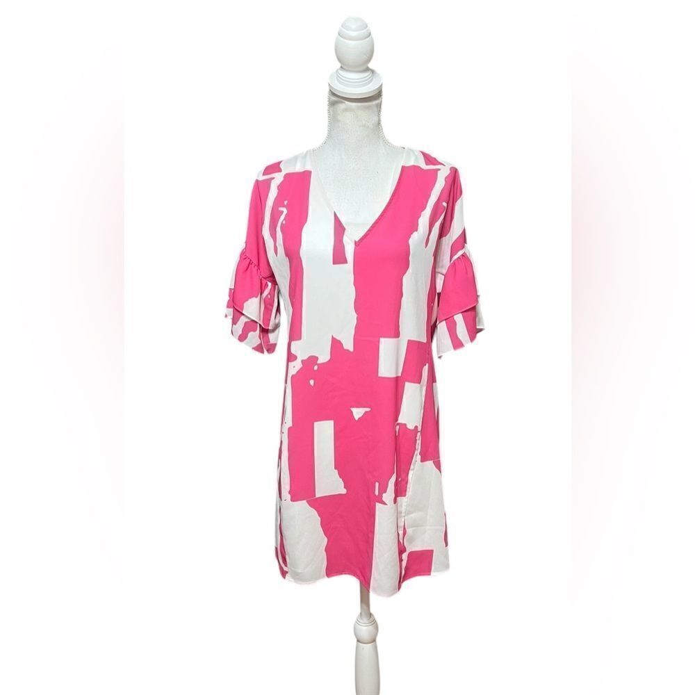 Crosby‎ by Mollie Burch Pink Ruffle Sleeve Dress size small